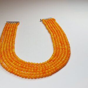 Orange Coral Multi Strands Necklace